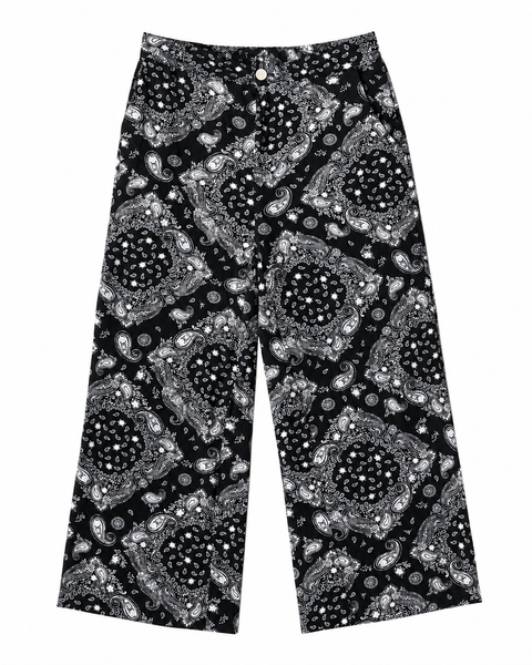 Pantalon Fluide Bandana Noir