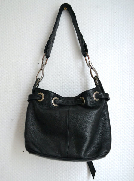 Sac en cuir noir
