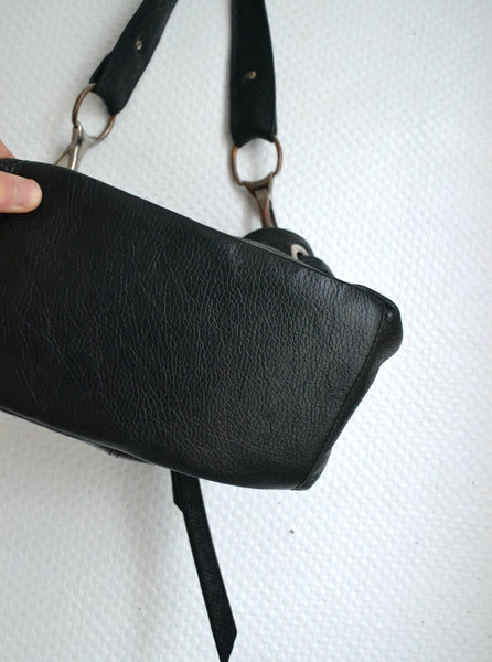 Sac en cuir noir
