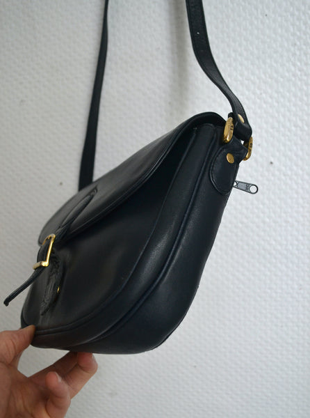 Sac en cuir bleu marine