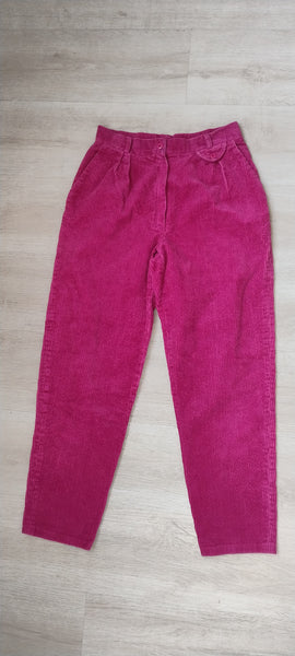Pantalon Velours côtelé rose vintage