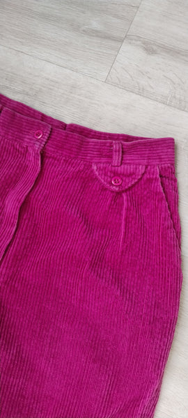 Pantalon Velours côtelé rose vintage