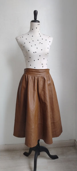 Jupe midi Vintage Camel