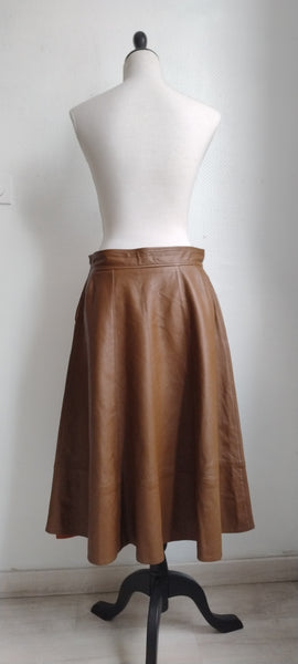Jupe midi Vintage Camel