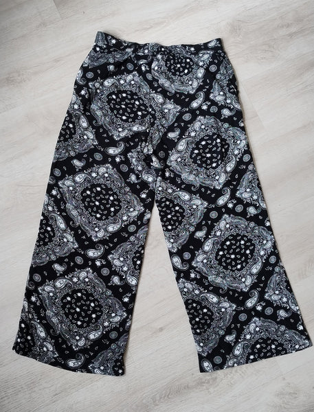 Pantalon Fluide Bandana Noir