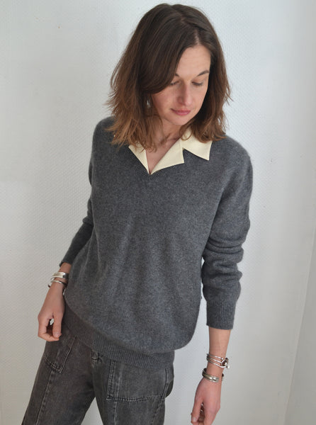 Pull Gris Cachemire Eric Bompard