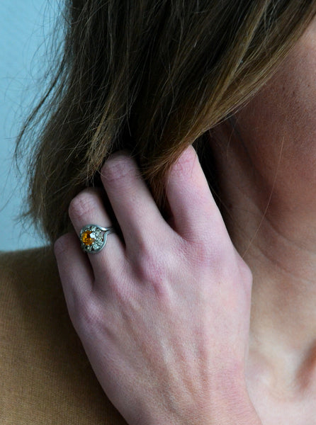 Bague Ambre Art Déco
