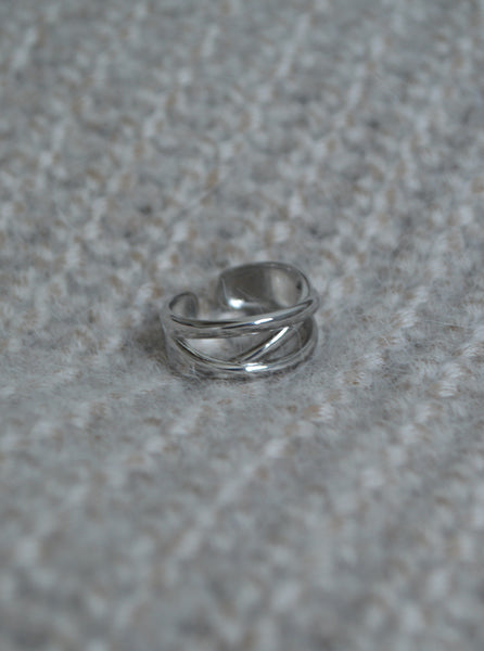 Bague fluide en argent