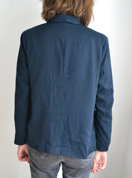Veste Blazer Marine Festonnée