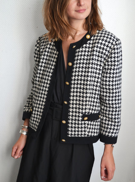 Veste Blazer Pied de Poule Vintage