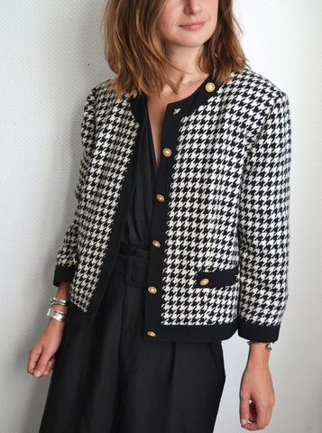 Veste Blazer Pied de Poule Vintage