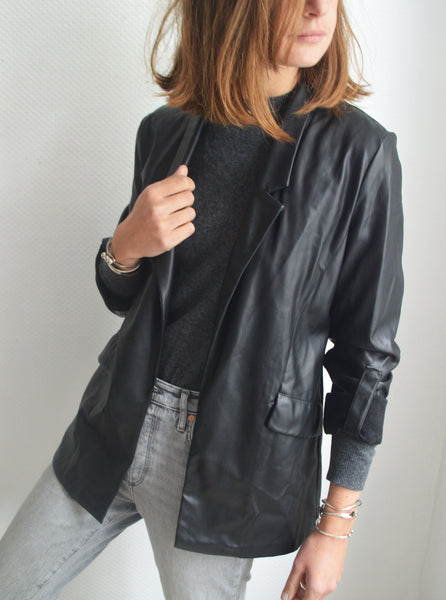 Veste Blazer Simili Cuir