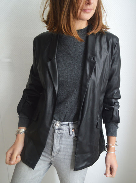 Veste Blazer Simili Cuir