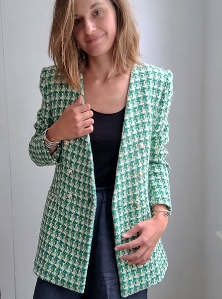 Blazer Tweed Vert
