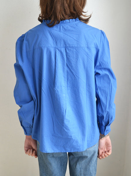 Blouse broderies Azur