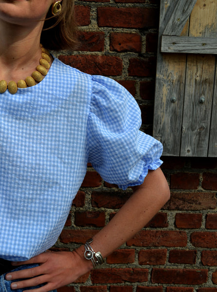 Blouse Vichy Bleue