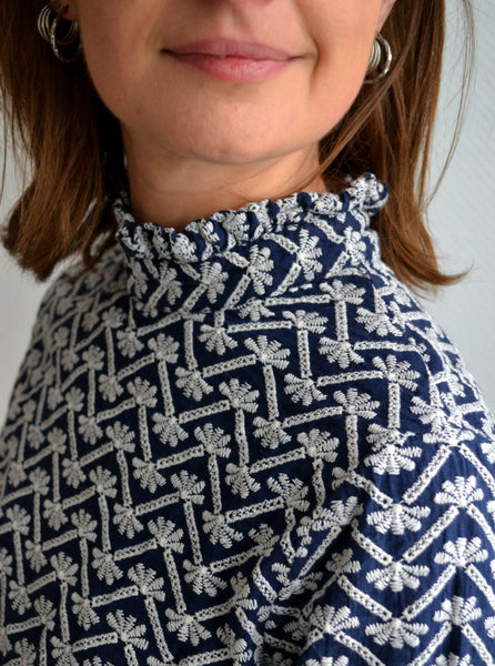 Blouse Blue Broderies