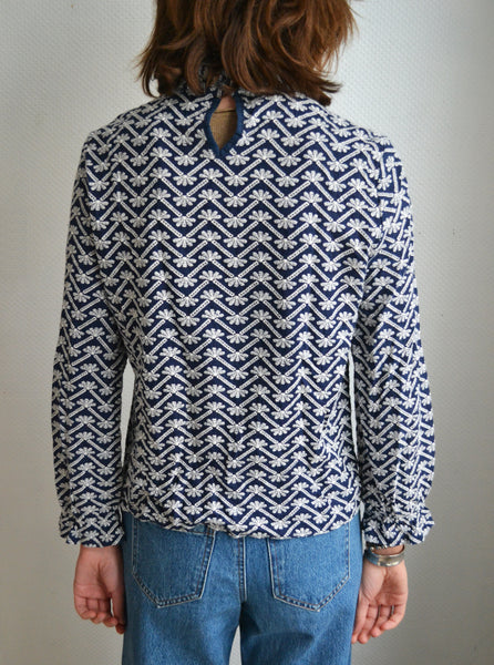 Blouse Blue Broderies