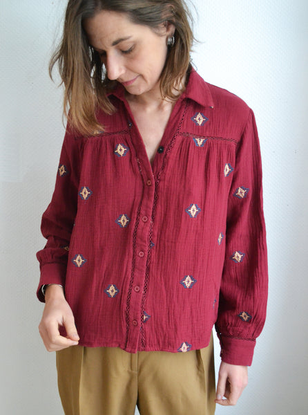 Blouse Bohème Gaze de coton