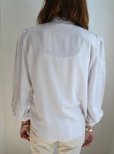 Blouse brodée Vintage Majestueuse