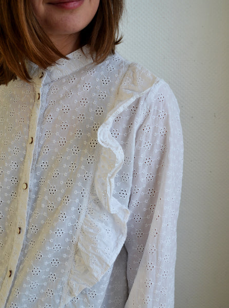 Blouse Broderies Anglaises Volants