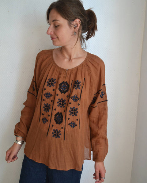 Blouse broderies Sud Express