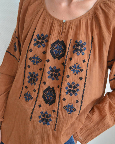 Blouse broderies Sud Express