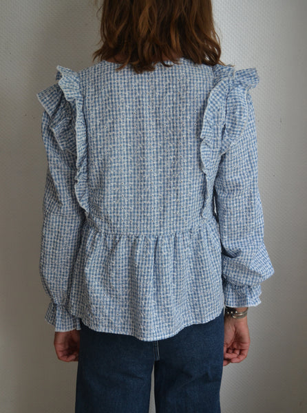 Blouse broderies Vichy