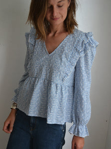 Blouse broderies Vichy