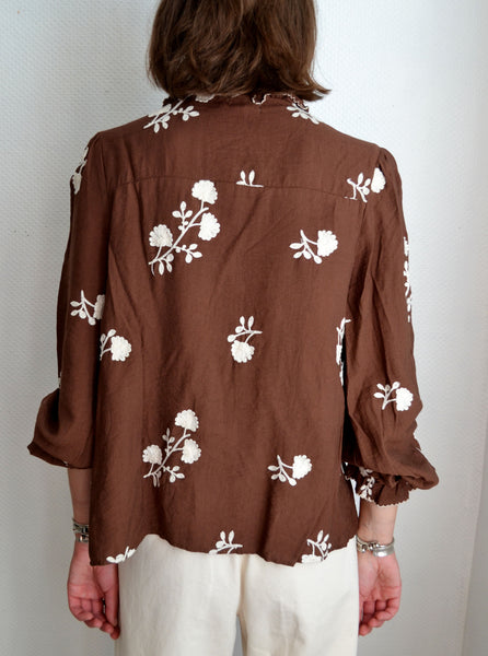 Blouse Cacao Fleurie