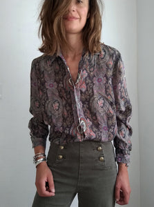 Blouse Cachemire Soie Vintage