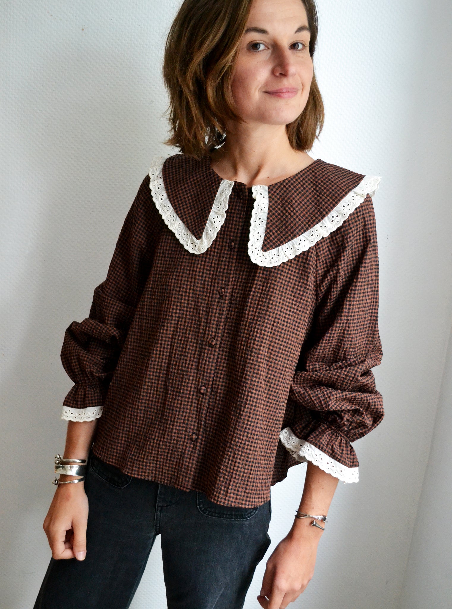 Blouse Carreaux Col XL