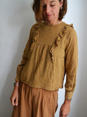 Blouse Carreaux Curry