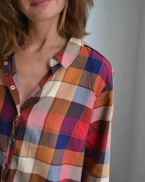 Blouse carreaux Multicolore