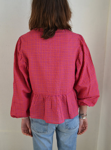 Blouse nouettes carreaux Jane Wood
