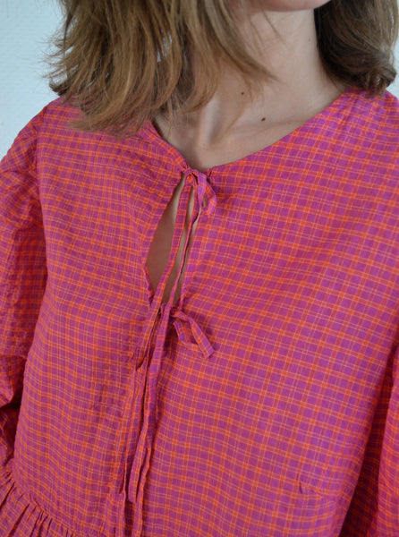 Blouse nouettes carreaux Jane Wood