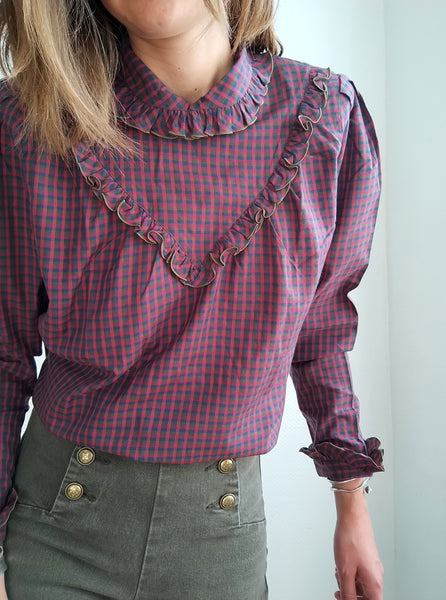 Blouse Carreaux Vintage