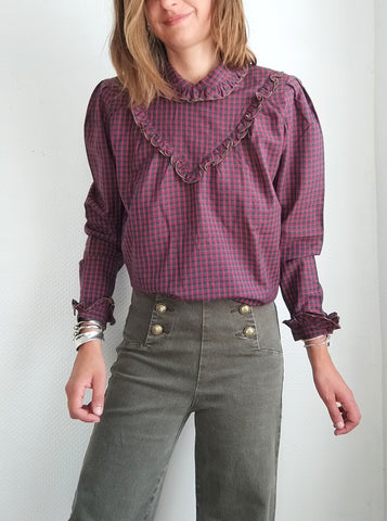 Blouse Carreaux Vintage