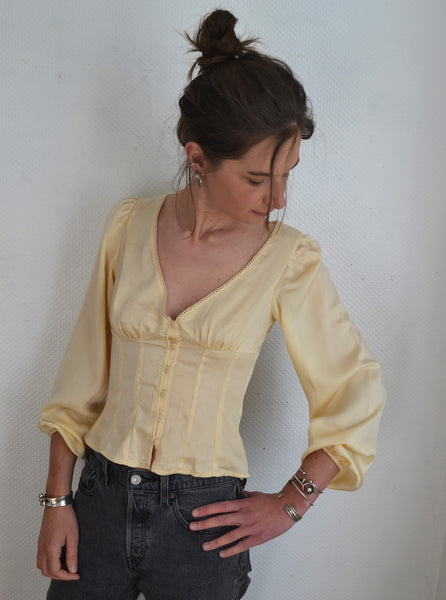 Blouse Corset Jaune Beurre