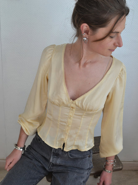 Blouse Corset Jaune Beurre