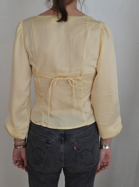 Blouse Corset Jaune Beurre
