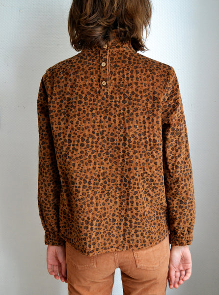 Blouse côtelée Léopard Frangin Frangine