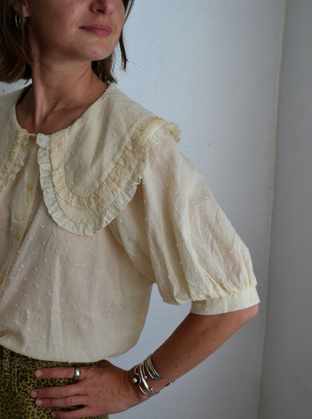 Blouse Crème Col XL