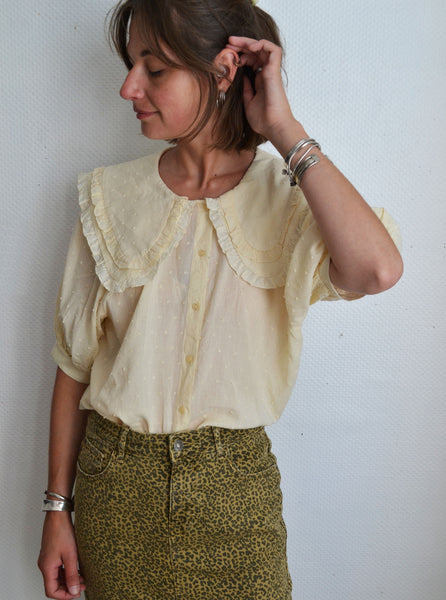 Blouse Crème Col XL