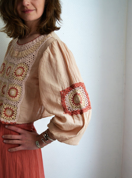 Blouse Crochet Patchwork