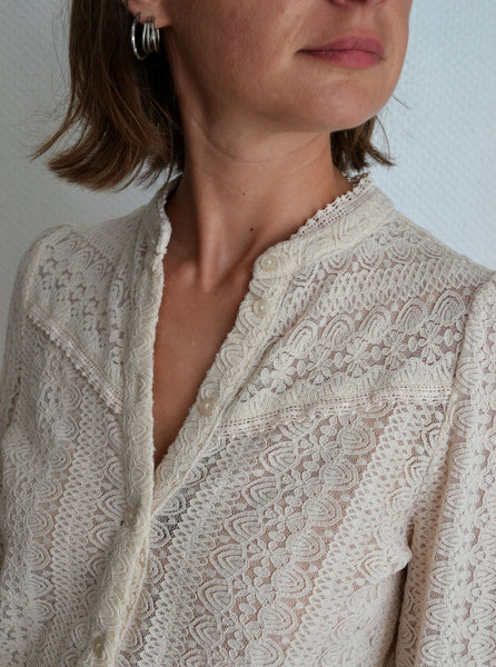 Blouse écrue Dentelle