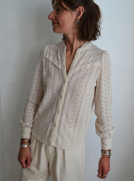 Blouse écrue Dentelle