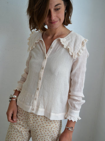 Blouse Col XL écrue
