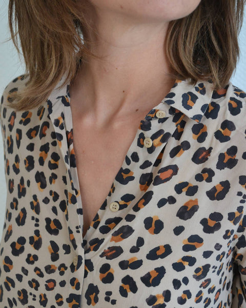 Blouse en Soie Léopard