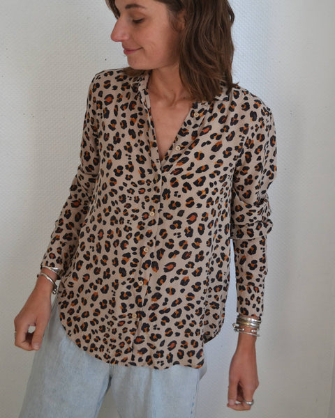 Blouse en Soie Léopard